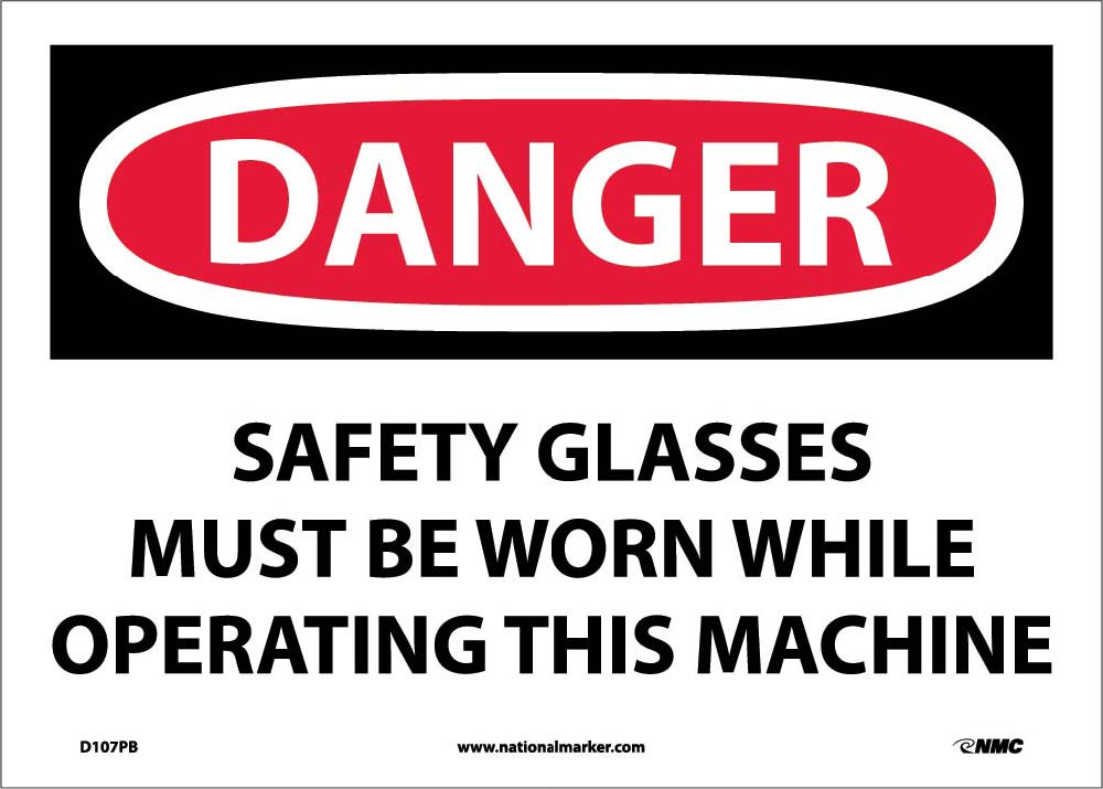 Danger Eye Protection Must Be Worn Sign-eSafety Supplies, Inc