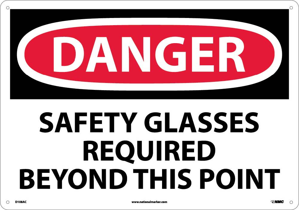 Danger Eye Protection Required Sign-eSafety Supplies, Inc