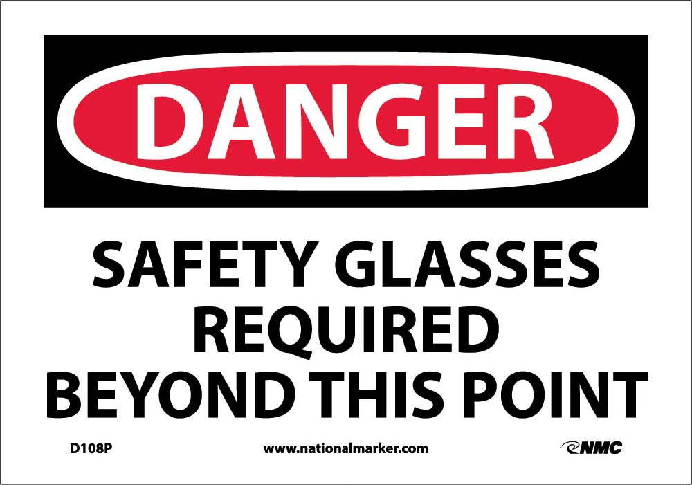 Danger Eye Protection Required Sign-eSafety Supplies, Inc