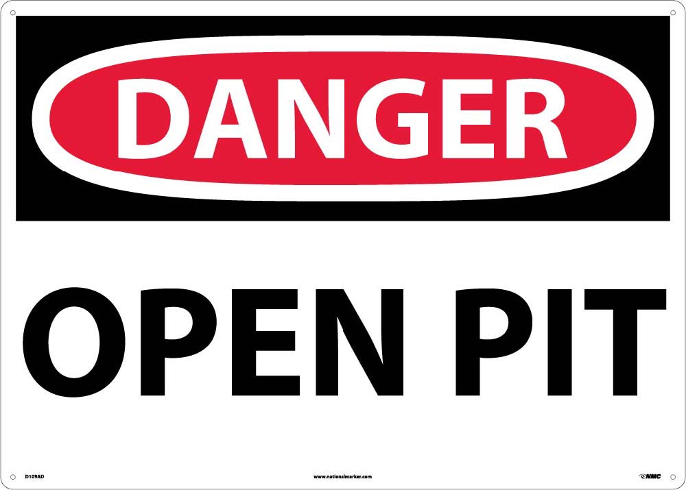 Large Format Danger Open Pit Sign-eSafety Supplies, Inc