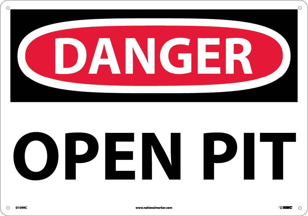 Large Format Danger Open Pit Sign-eSafety Supplies, Inc