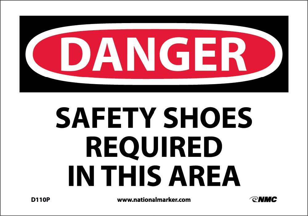 Danger Safety Shoes Required In This Area Sign-eSafety Supplies, Inc