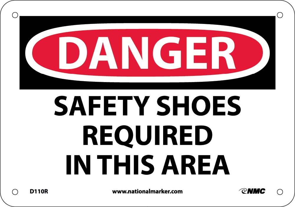 Danger Safety Shoes Required In This Area Sign-eSafety Supplies, Inc