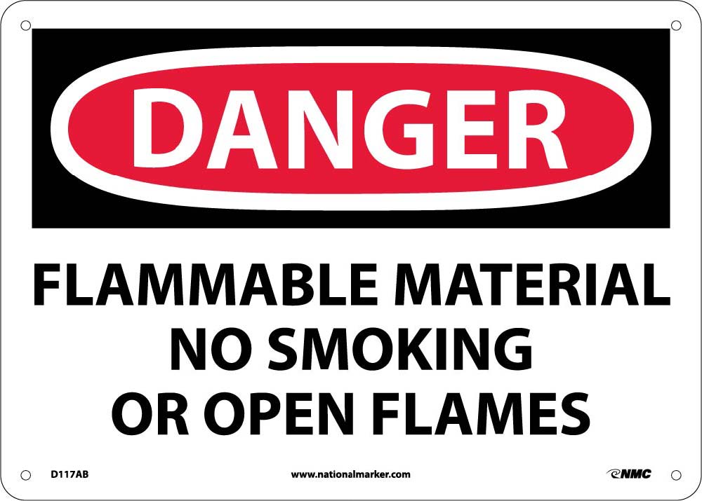 Danger Flammable Material Sign-eSafety Supplies, Inc