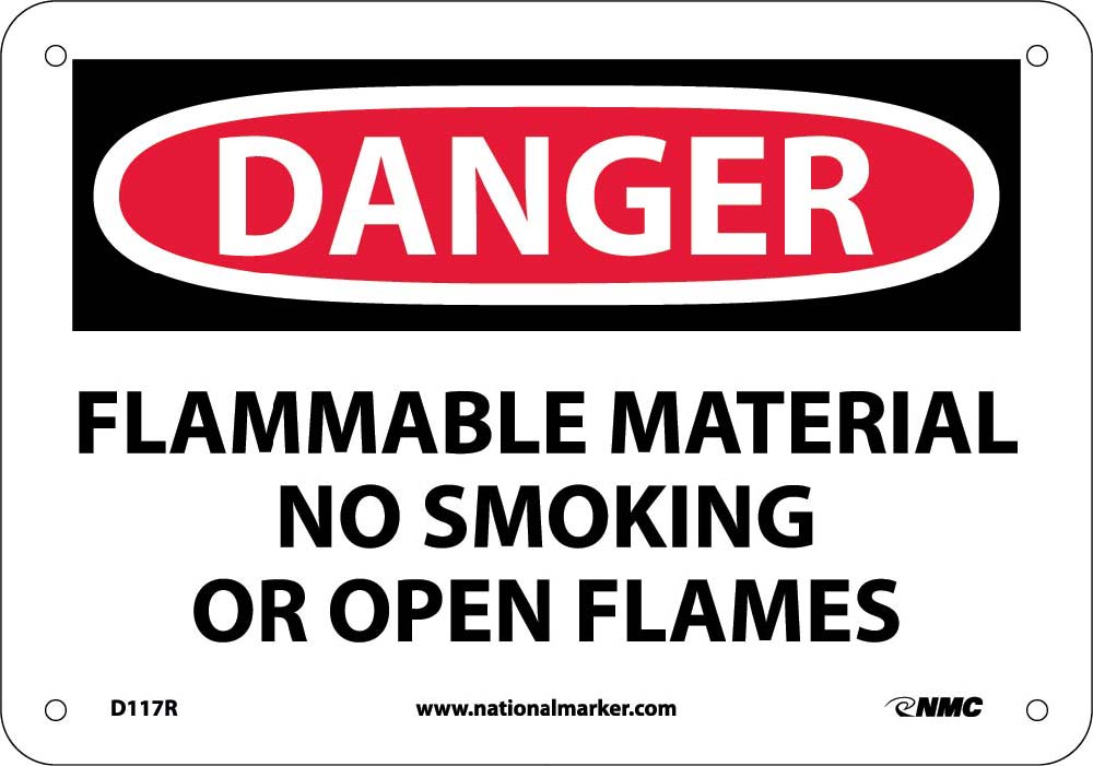 Danger Flammable Material Sign-eSafety Supplies, Inc