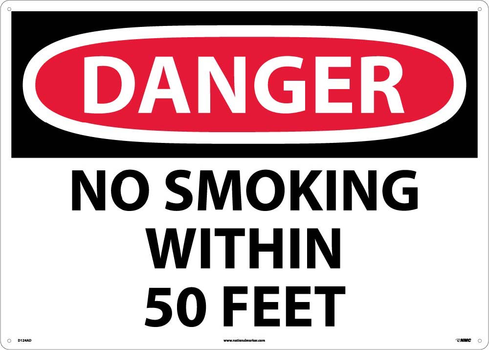Large Format Danger No Smoking Within 50 Feet Sign-eSafety Supplies, Inc