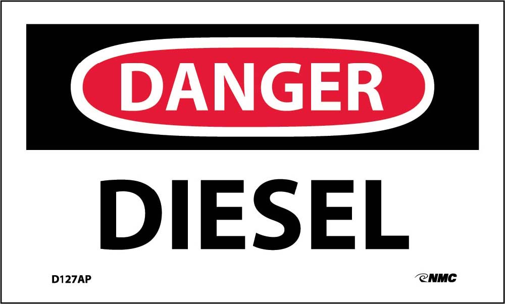 Danger Diesel Label - 5 Pack-eSafety Supplies, Inc