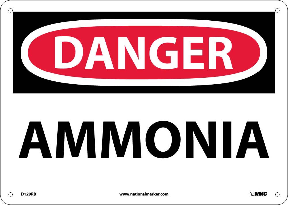 Danger Ammonia Sign-eSafety Supplies, Inc