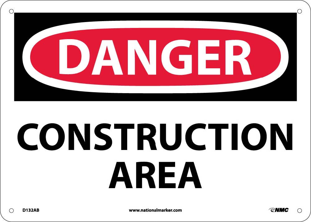 Danger Construction Area Sign-eSafety Supplies, Inc