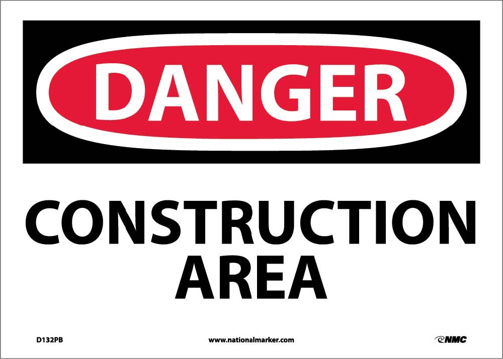 Danger Construction Area Sign-eSafety Supplies, Inc