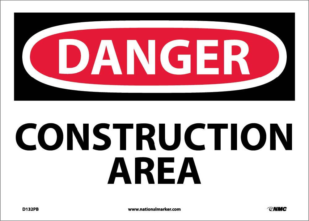 Danger Construction Area Sign