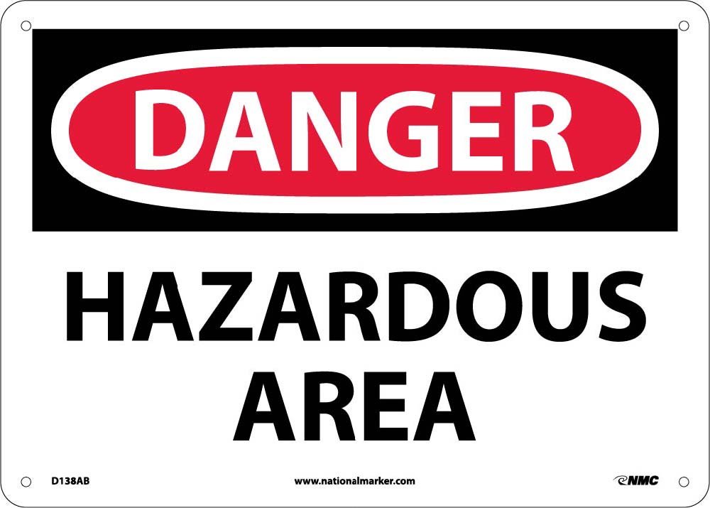 Danger Hazardous Area Sign-eSafety Supplies, Inc