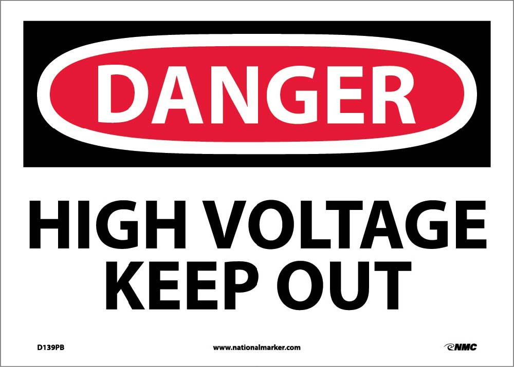 Danger High Voltage Keep Out Sign-eSafety Supplies, Inc