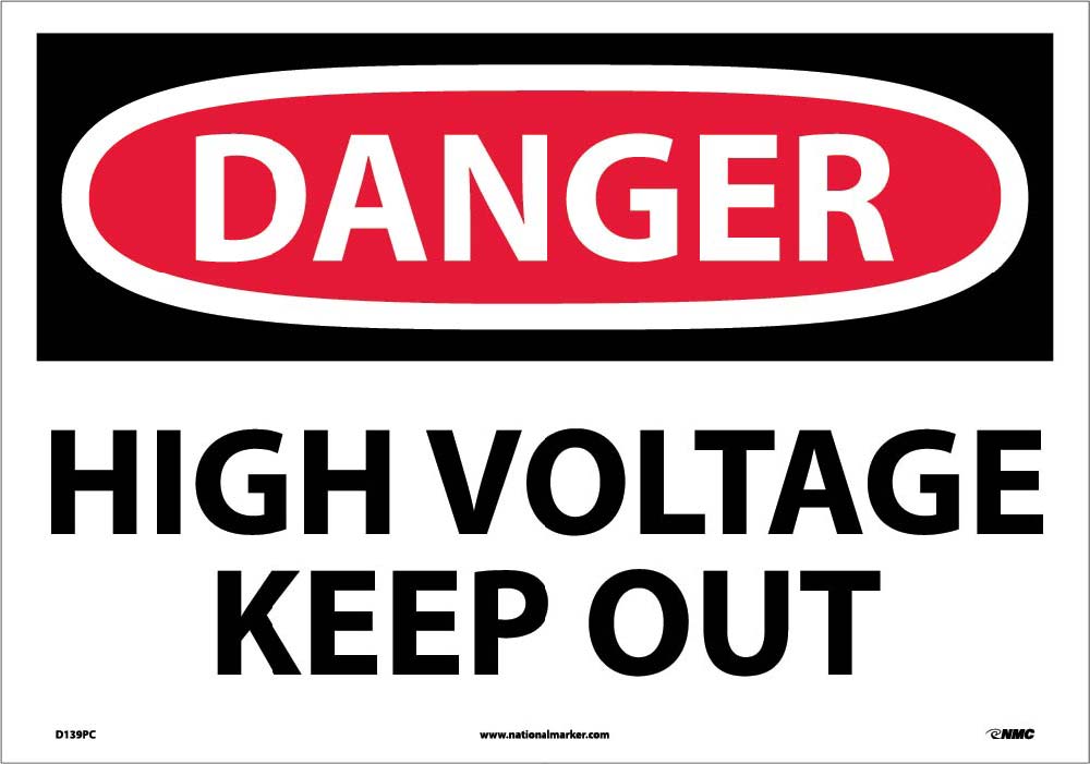 Large Format Danger High Voltage Keep Out Sign-eSafety Supplies, Inc