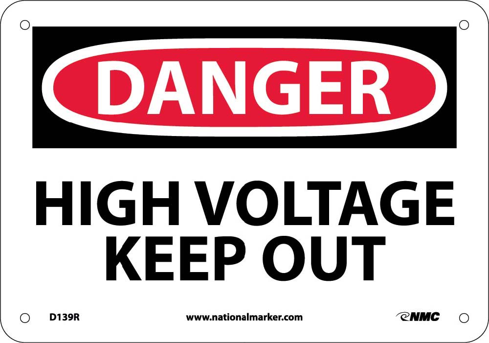 Danger High Voltage Keep Out Sign