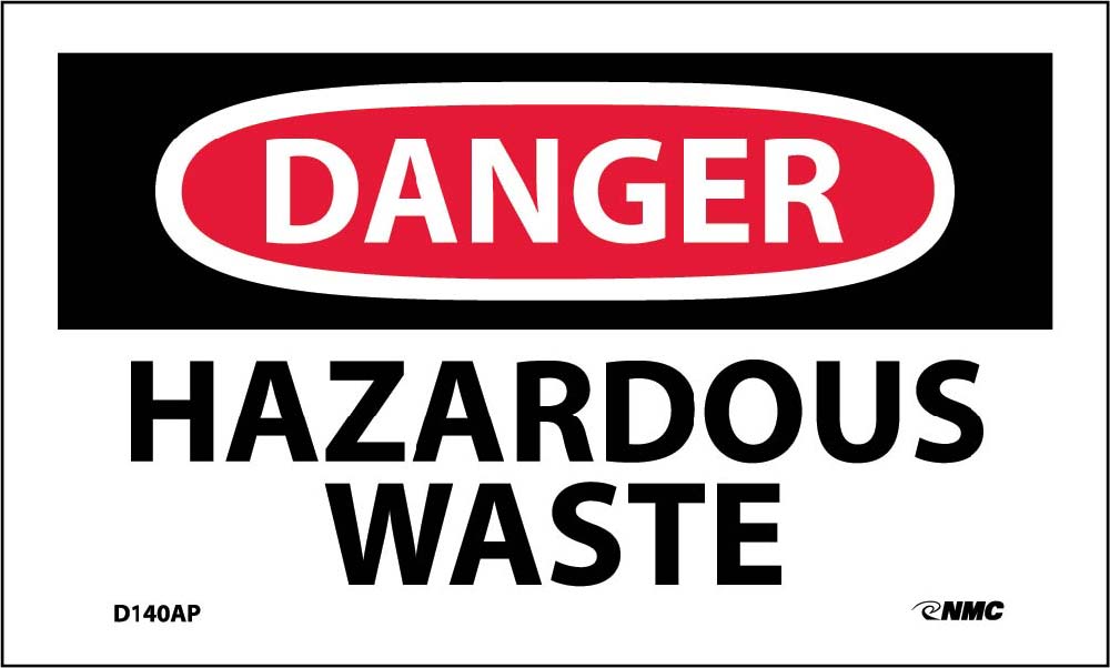 Danger Hazardous Waste Label - 5 Pack-eSafety Supplies, Inc