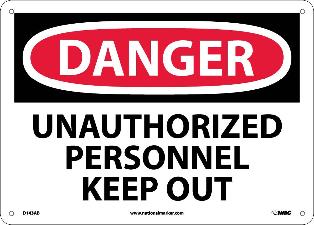 Danger Unauthorized Personnel Keep Out Sign-eSafety Supplies, Inc