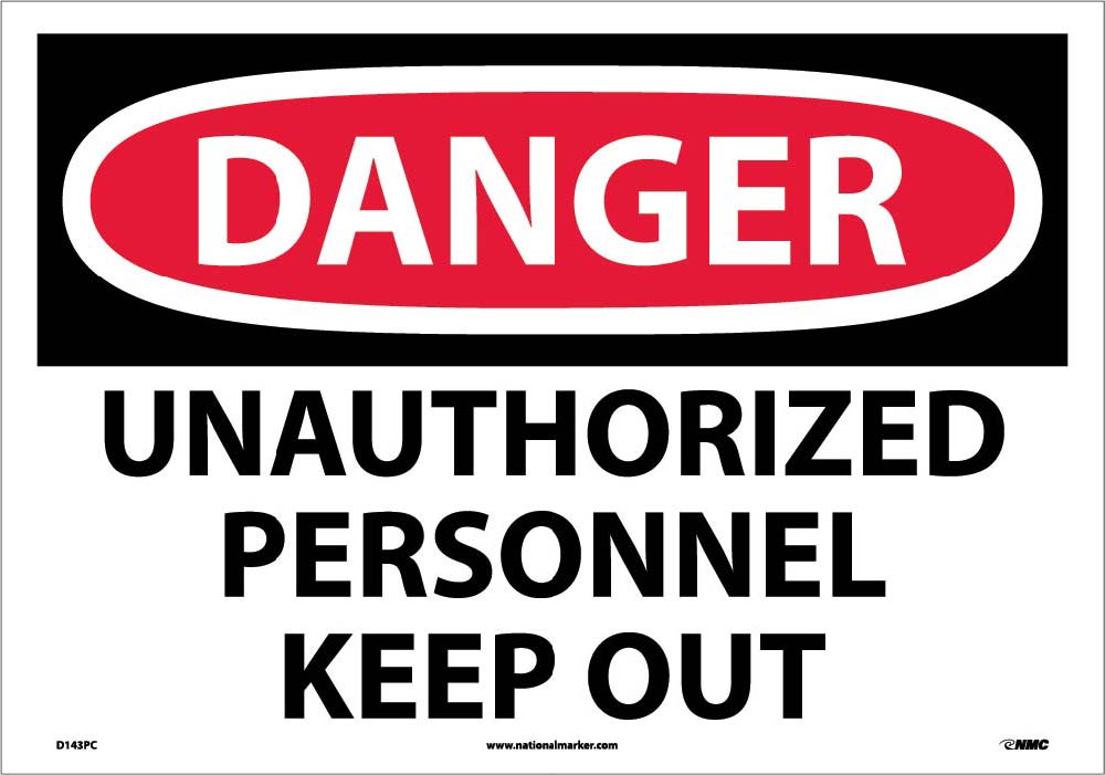 Large Format Danger Unauthorized Personnel Keep Out Sign-eSafety Supplies, Inc