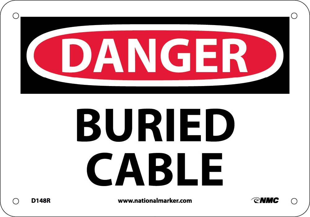Danger Buried Cable Sign-eSafety Supplies, Inc