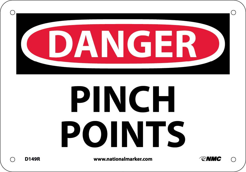 Danger Pinch Points Sign-eSafety Supplies, Inc