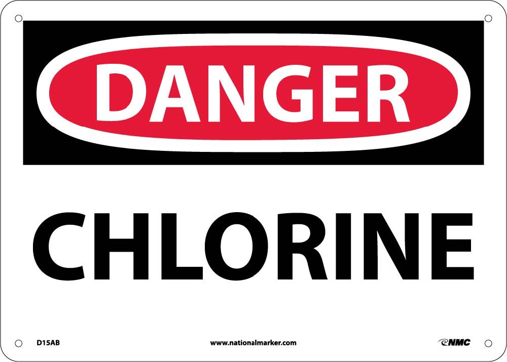 Danger Chlorine Sign-eSafety Supplies, Inc