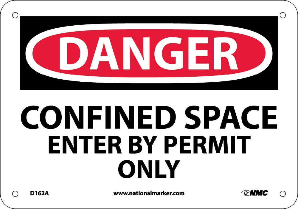 Danger Confined Space Enter By Permit Only Sign-eSafety Supplies, Inc
