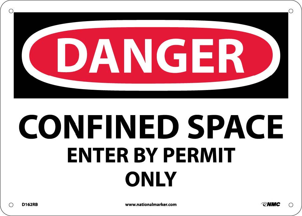 Danger Confined Space Enter By Permit Only Sign-eSafety Supplies, Inc