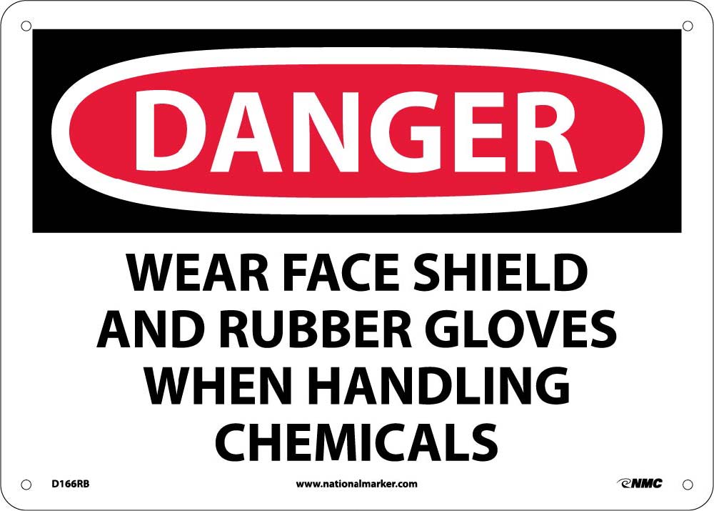 Danger Wear Ppe When Handling Chemicals Sign