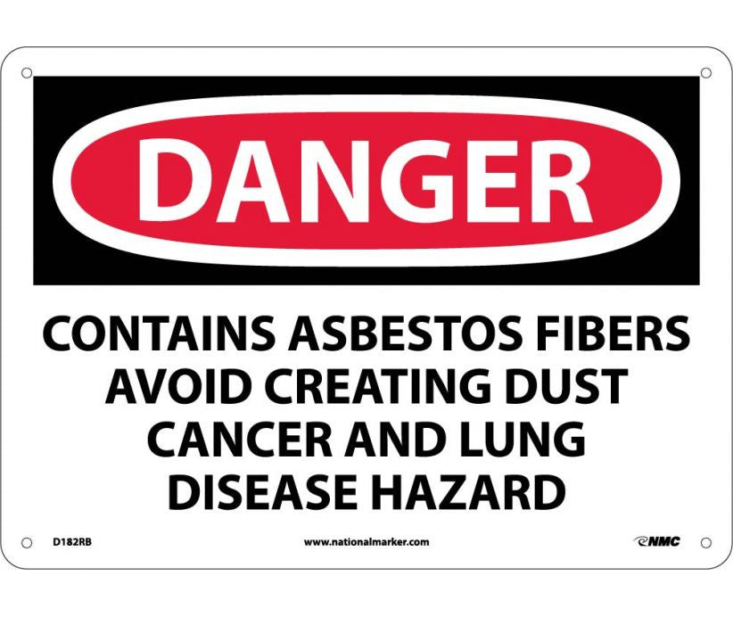 Contains Asbestos Fibers Avoid Cr Sign