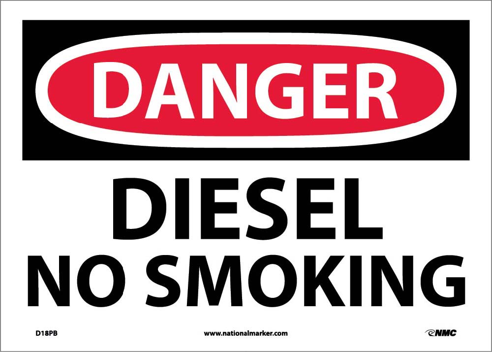 Danger Diesel No Smoking Sign-eSafety Supplies, Inc