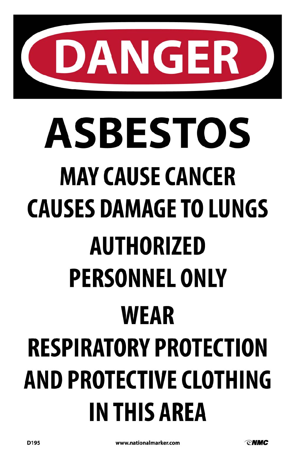 Danger Asbestos Hazard Paper Hazard Sign - Pack of 100-eSafety Supplies, Inc