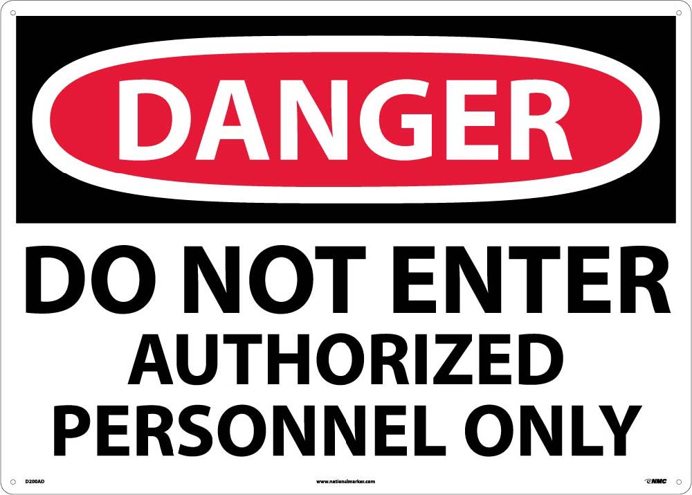 Large Format Do Not Enter Authorized Personnel Only Sign-eSafety Supplies, Inc