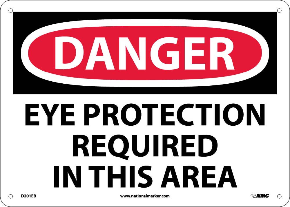 Danger Eye Protection Required In This Area Sign-eSafety Supplies, Inc