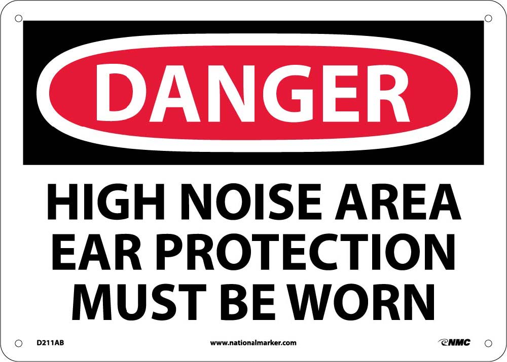 Danger High Noise Area Ear Protection Must Be Worn Sign-eSafety Supplies, Inc
