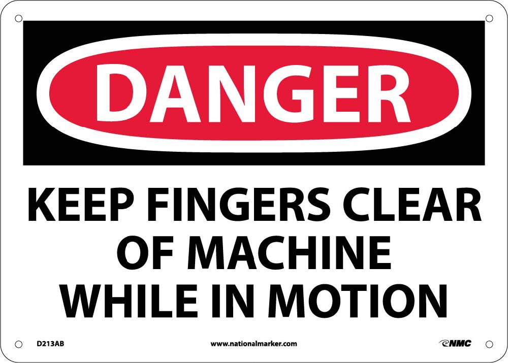Danger Keep Fingers Clear Of Machine Sign-eSafety Supplies, Inc