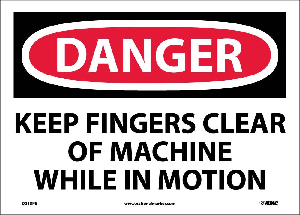 Danger Keep Fingers Clear Of Machine Sign-eSafety Supplies, Inc