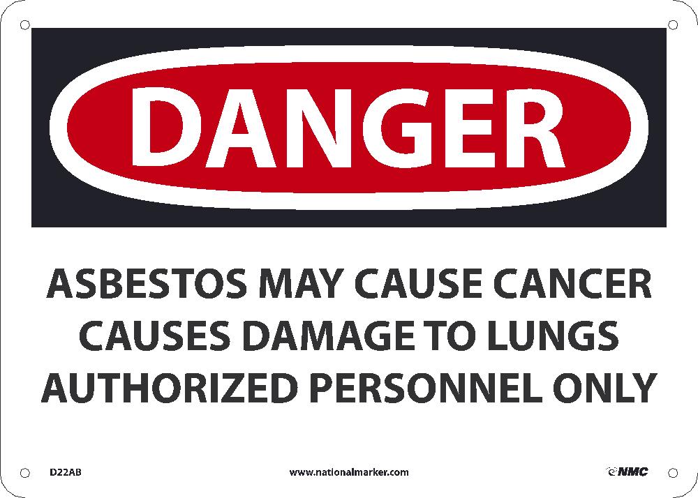 Danger Asbestos May Cause Cancer Sign-eSafety Supplies, Inc