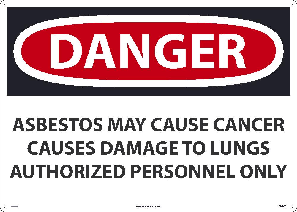 Large Format Danger Asbestos May Cause Cancer Sign-eSafety Supplies, Inc