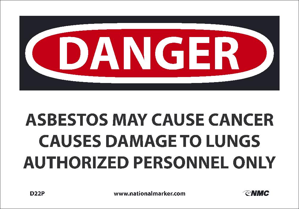 Danger Asbestos May Cause Cancer Sign-eSafety Supplies, Inc