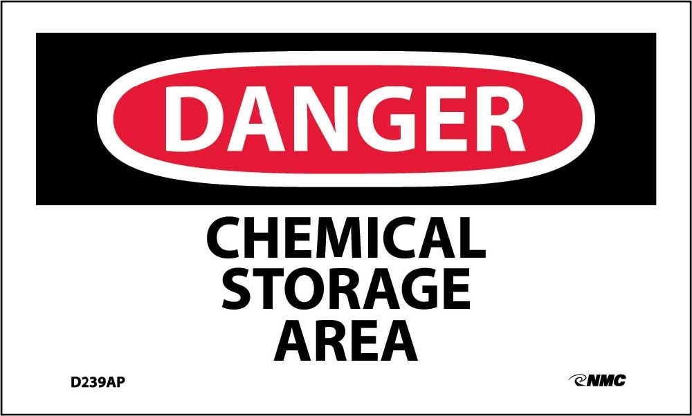 Danger Chemical Storage Area Label - 5 Pack-eSafety Supplies, Inc