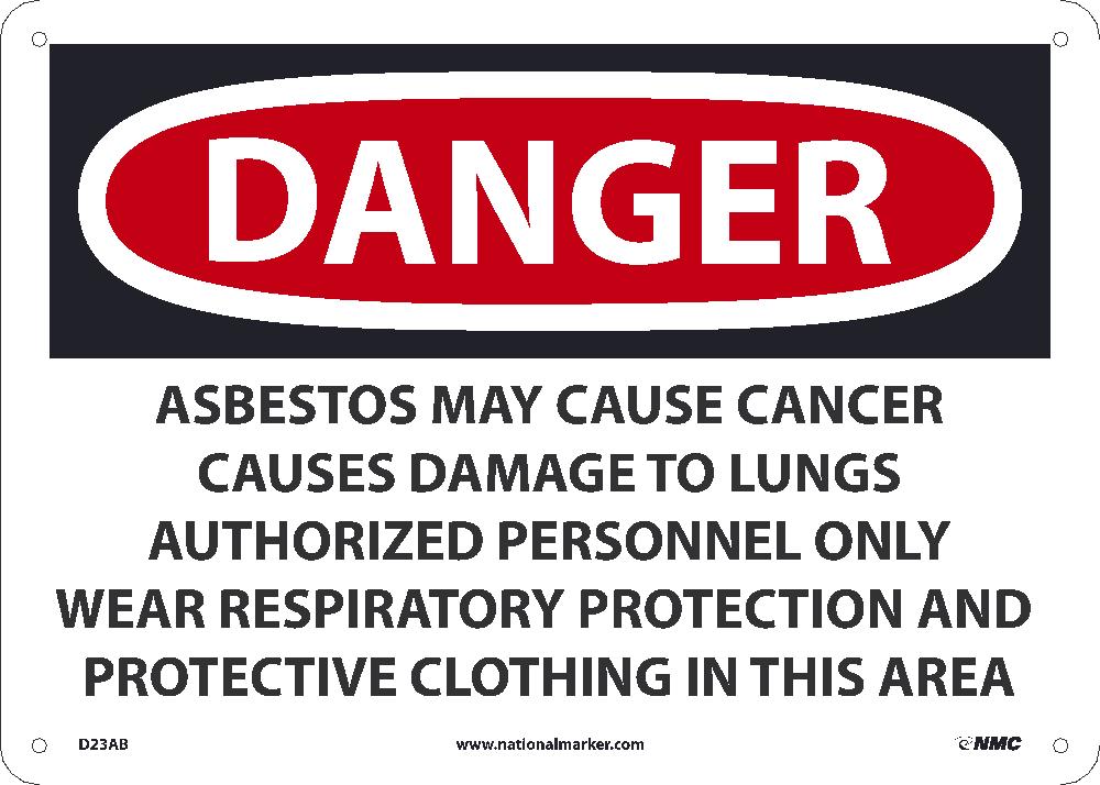 Danger Asbestos May Cause Cancer Sign-eSafety Supplies, Inc