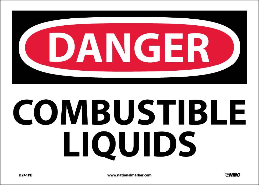 Danger Combustible Liquids Sign-eSafety Supplies, Inc
