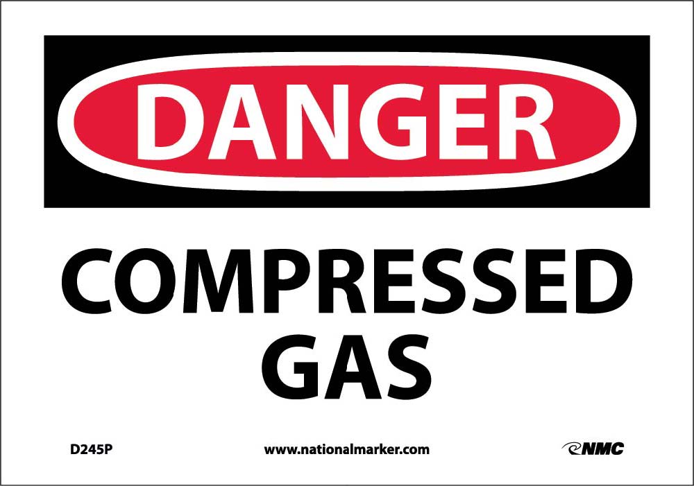 Danger Compressed Gas Sign-eSafety Supplies, Inc