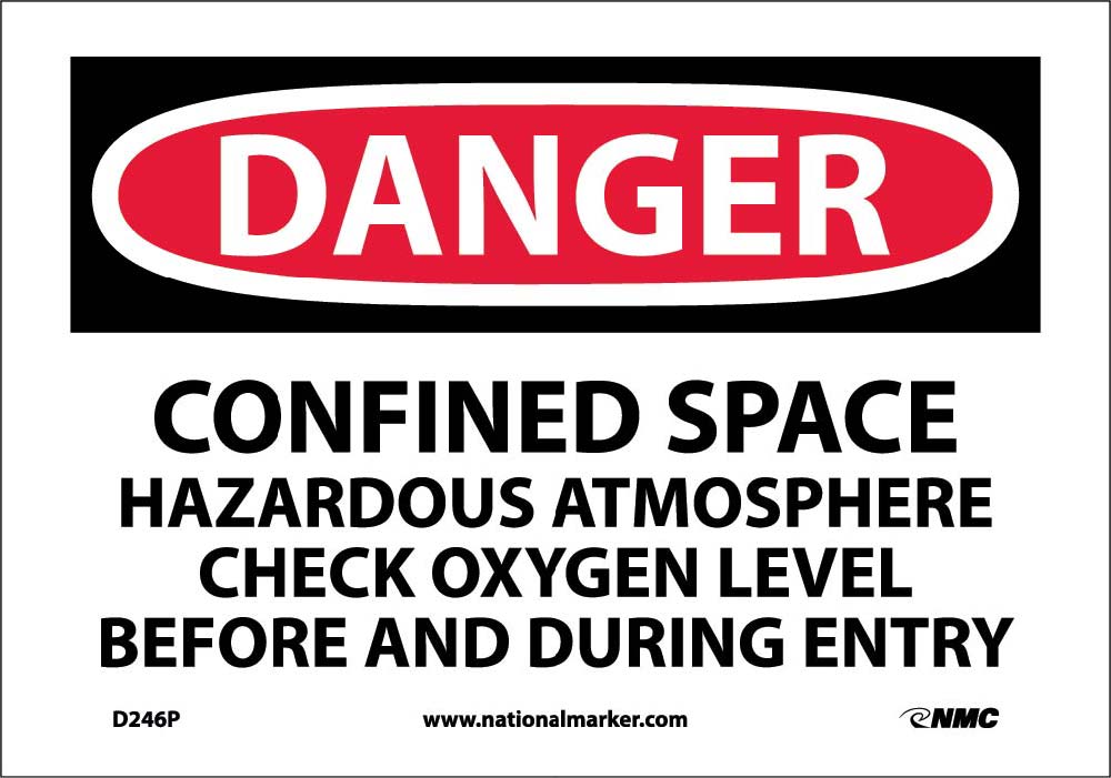 Danger Confined Space Sign-eSafety Supplies, Inc