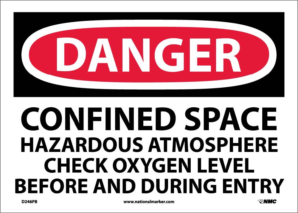 Danger Confined Space Sign-eSafety Supplies, Inc