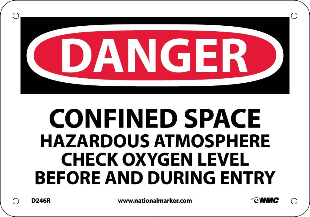 Danger Confined Space Sign-eSafety Supplies, Inc