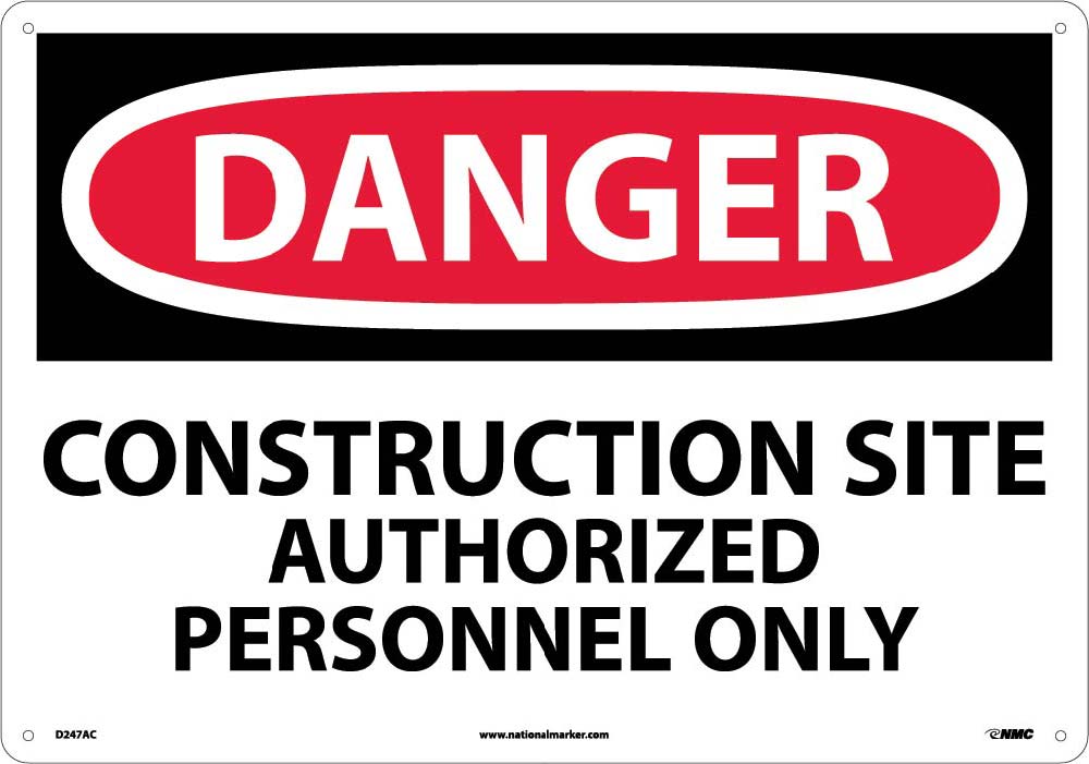 Large Format Danger Construction Site Sign-eSafety Supplies, Inc