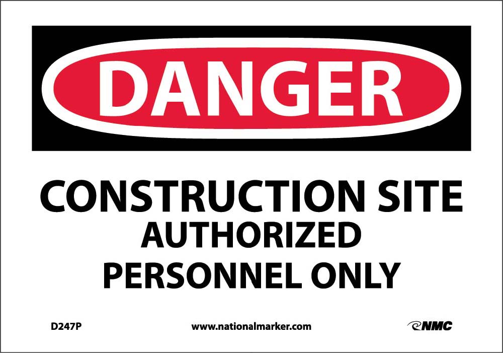 Danger Construction Site Sign-eSafety Supplies, Inc