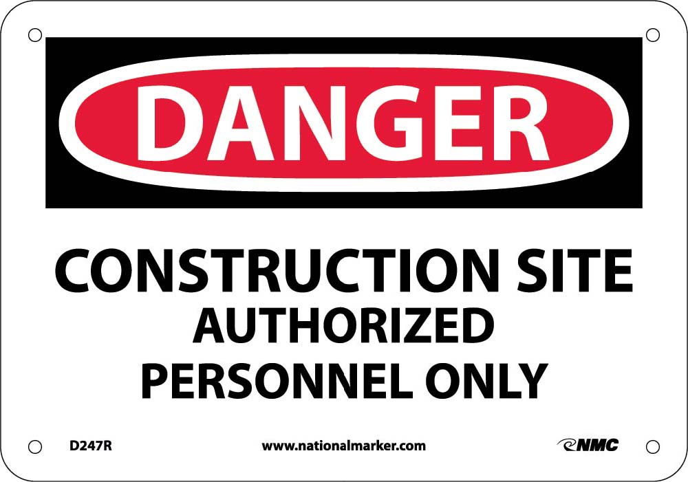 Danger Construction Site Sign-eSafety Supplies, Inc