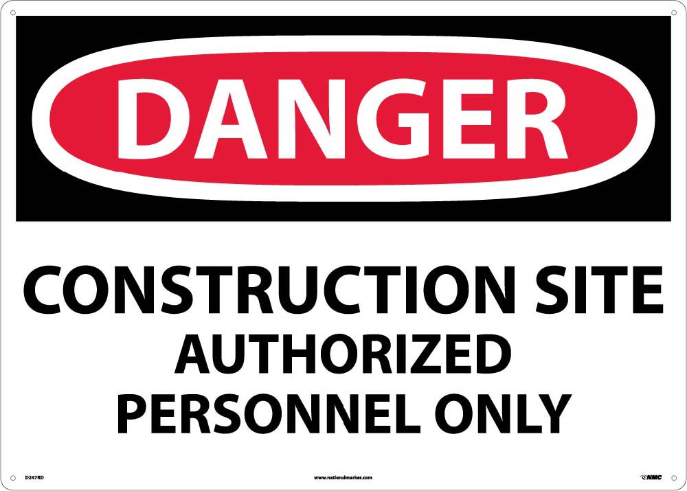 Large Format Danger Construction Site Sign-eSafety Supplies, Inc